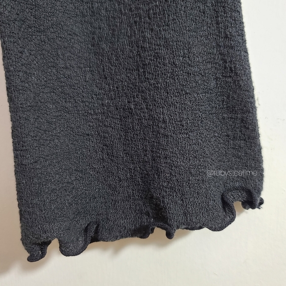 MADEWELL Texture & Thread - Mini Ruffle Mock Neck Top, Bell Sleeve, Cottagecore - Picture 5 of 9